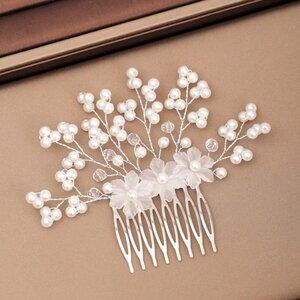 CRYSTAL Flower Comb